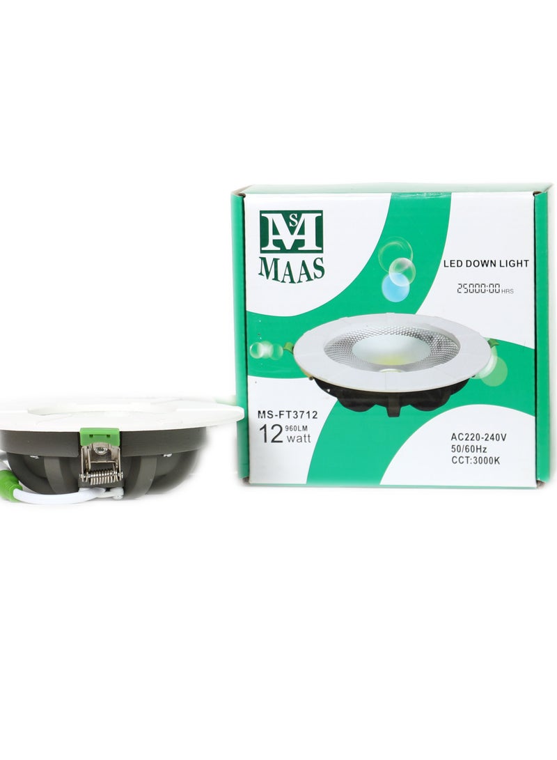 ماس مصباح إضاءة داخلية بقوة 12 واط  لون أبيض - Image 1