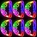 Aywewii LED Tambourines 6 Pack Glow in The Dark Party Supplies Light Up Toys Musical Instruments for Kids Adults Autism Sensory Toys Birthday Gifts for Boys Girls - Image 3