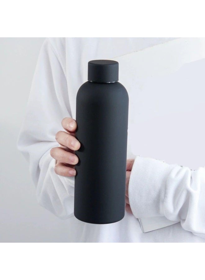Thermal Water Bottle - Portable Lid Metal Thermal Vacuum Insulated Stainless Steel | Reusable Leak Proof BPA-Free Flask, 500ml, 10 Hours Hot/30 Hours Cold, Double-Walled Design (black) - Image 4