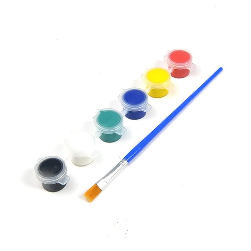 Brille Bee Watercolor Paint Set with Brush 6 Vibrant Colors for Art Crafts Premium NonToxic WaterBased Paints with StandardQuality Brush for Paper Canvas and Mixed Media