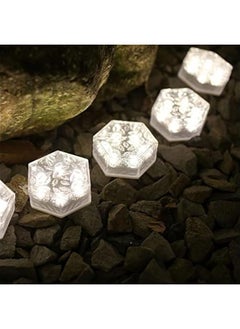 RYNX 2 Solar Outdoor Lights Waterproof Ice Cube Lights Garden Decor Lights Solar Deck Lights Pathway Light LED Landscape Light Outdoor Lights for Patio Porch Backyard Lawn PoolCold White  - Image 3