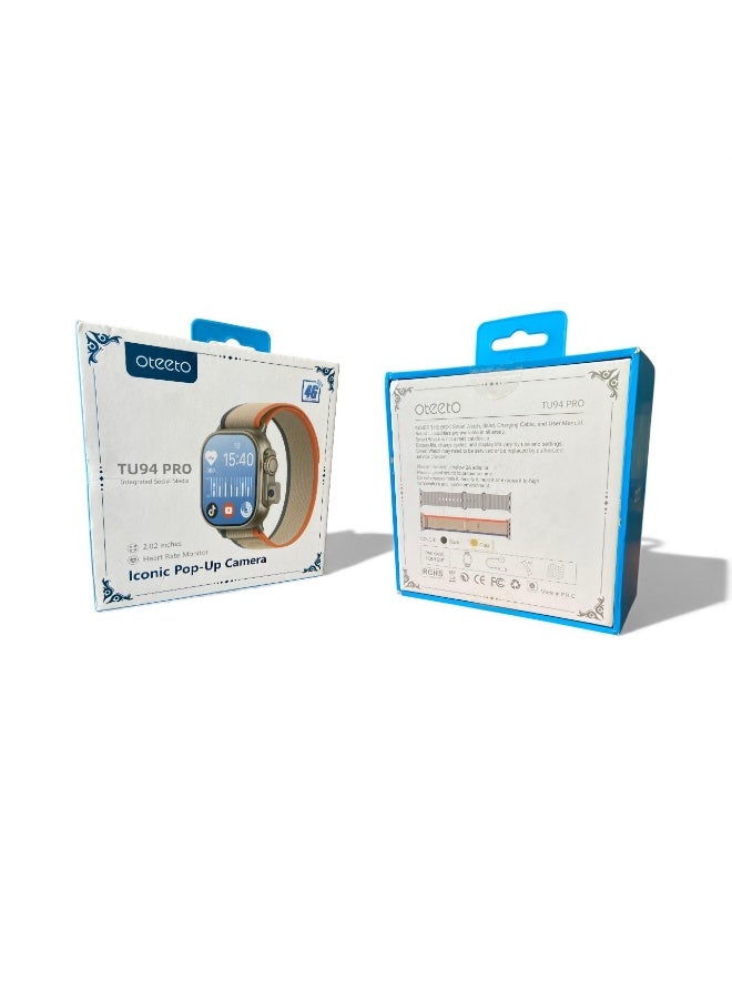 oteeto TU94 PRO 2.2-inch large-screen smartwatch supports all applications with two attachment straps for switching - Image 3