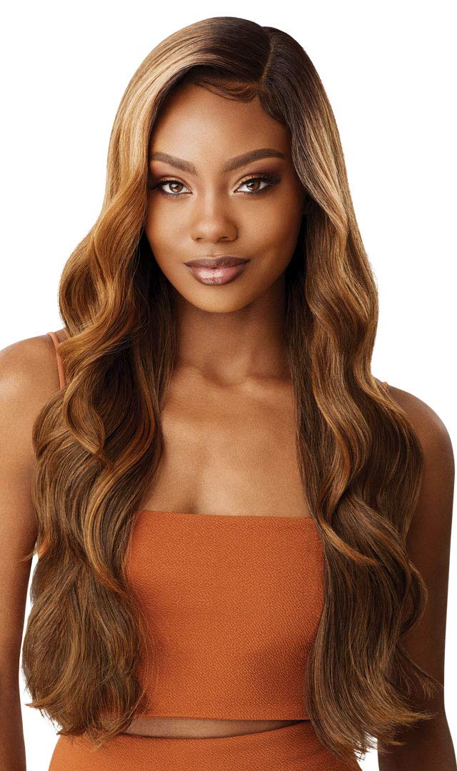 Outre Outre LACEFRONT COLORBOMB Long Body Wave Exclusive SalonDesigned Blonde Shades PrePlucked Soft Swiss Lace Natural Baby Haur Heat Resisitant Synthetic  KIMANI 1B Off Black