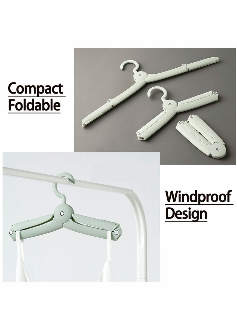 SYOSI Portable Collapsible Hanger, 6 Pcs Hanging Travel Clothing Hangers, Folding Anti-Slip Design Plastic Hanger for Travelling, Camping, Holiday, Space Saving - Image 3