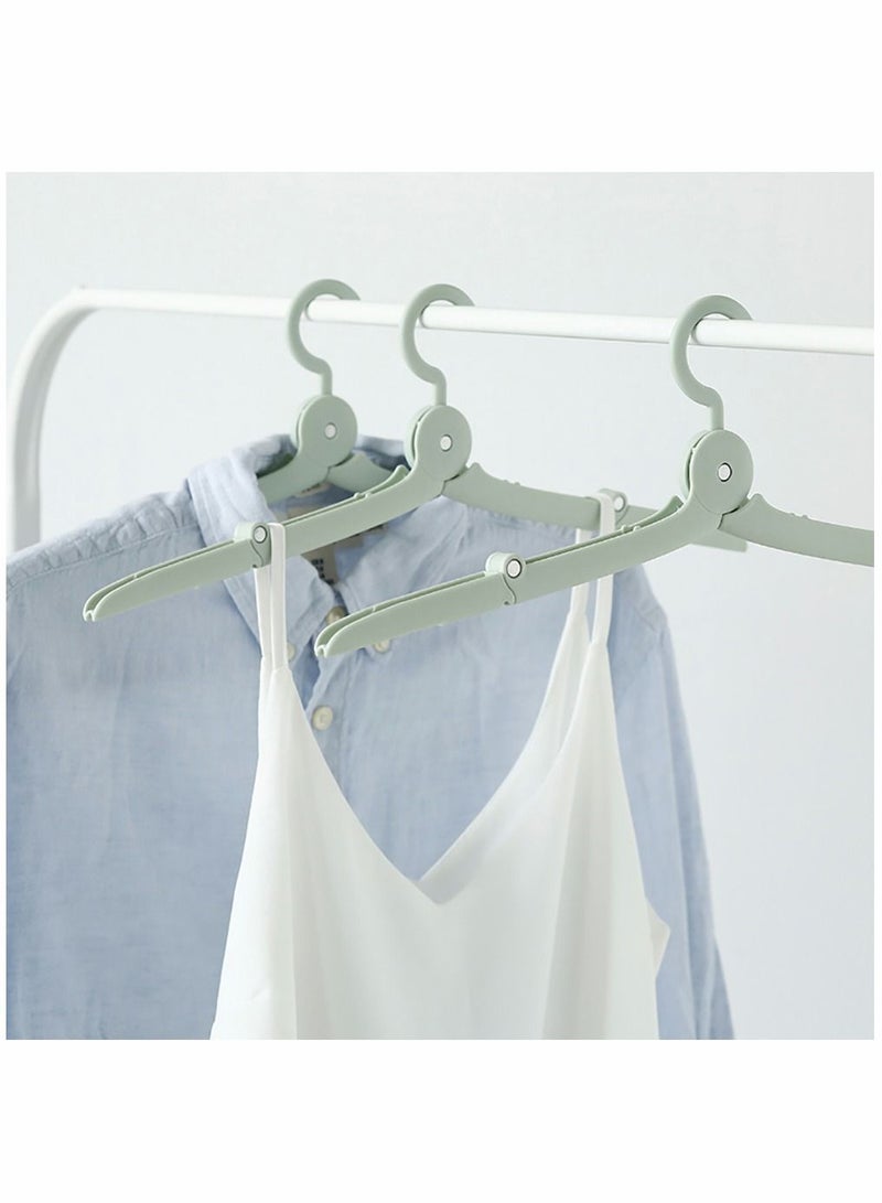 SYOSI Portable Collapsible Hanger, 6 Pcs Hanging Travel Clothing Hangers, Folding Anti-Slip Design Plastic Hanger for Travelling, Camping, Holiday, Space Saving - Image 5