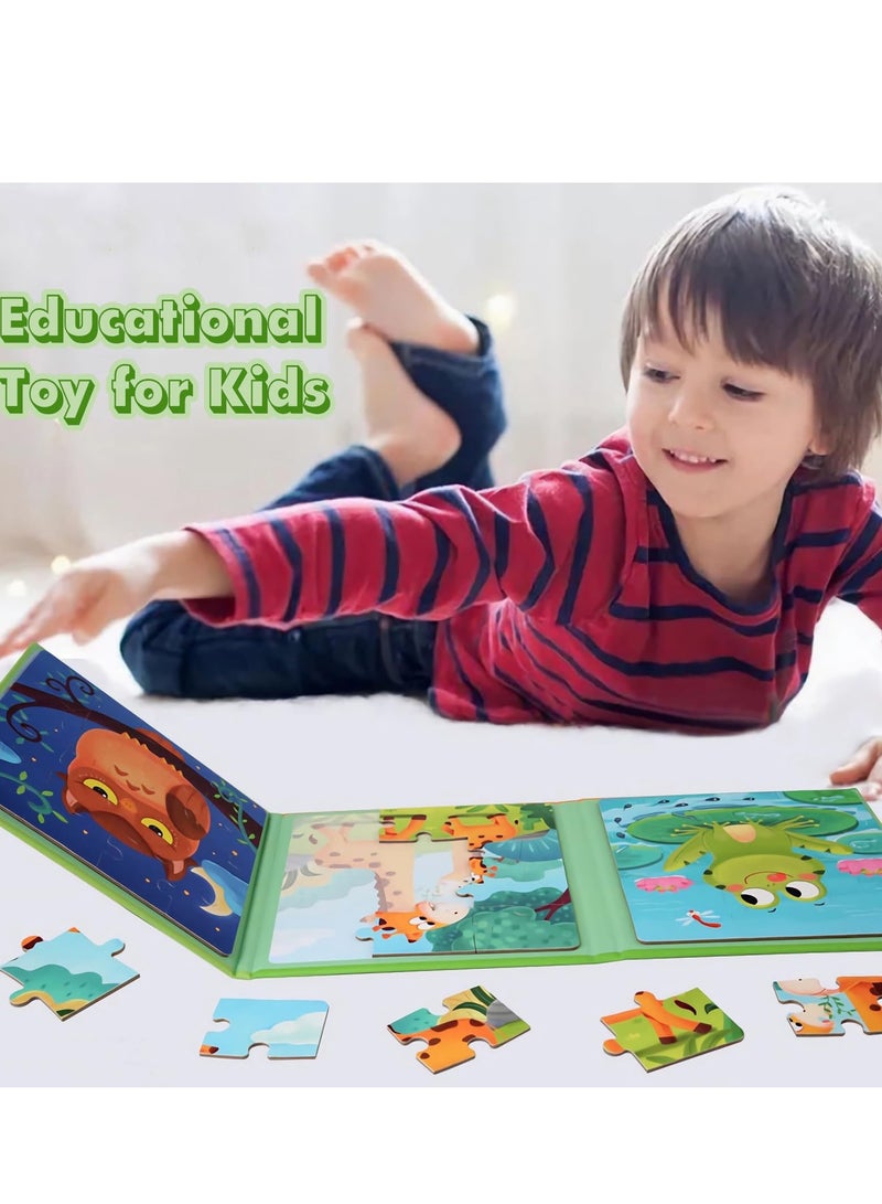 دوركو لغز اللغز المغناطيسي 3 حزمة لغز اللغز للأطفال، التعلم المبكر للأطفال والألعاب التعليمية، التعلم قبل المدرسة مغناطيس لعبة هدية لرحلة الطريق - Image 4