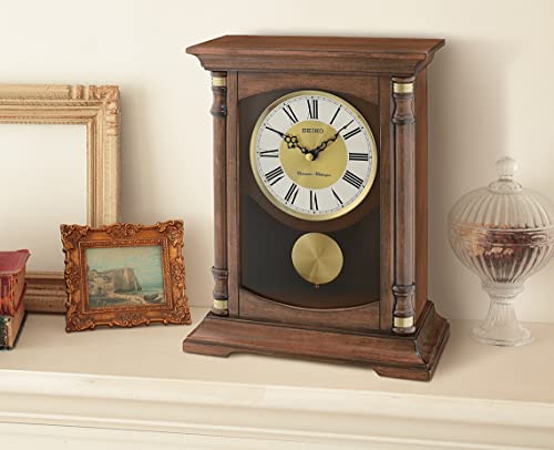 Seiko Baron Mantel Chime Clock,Brown - Image 2