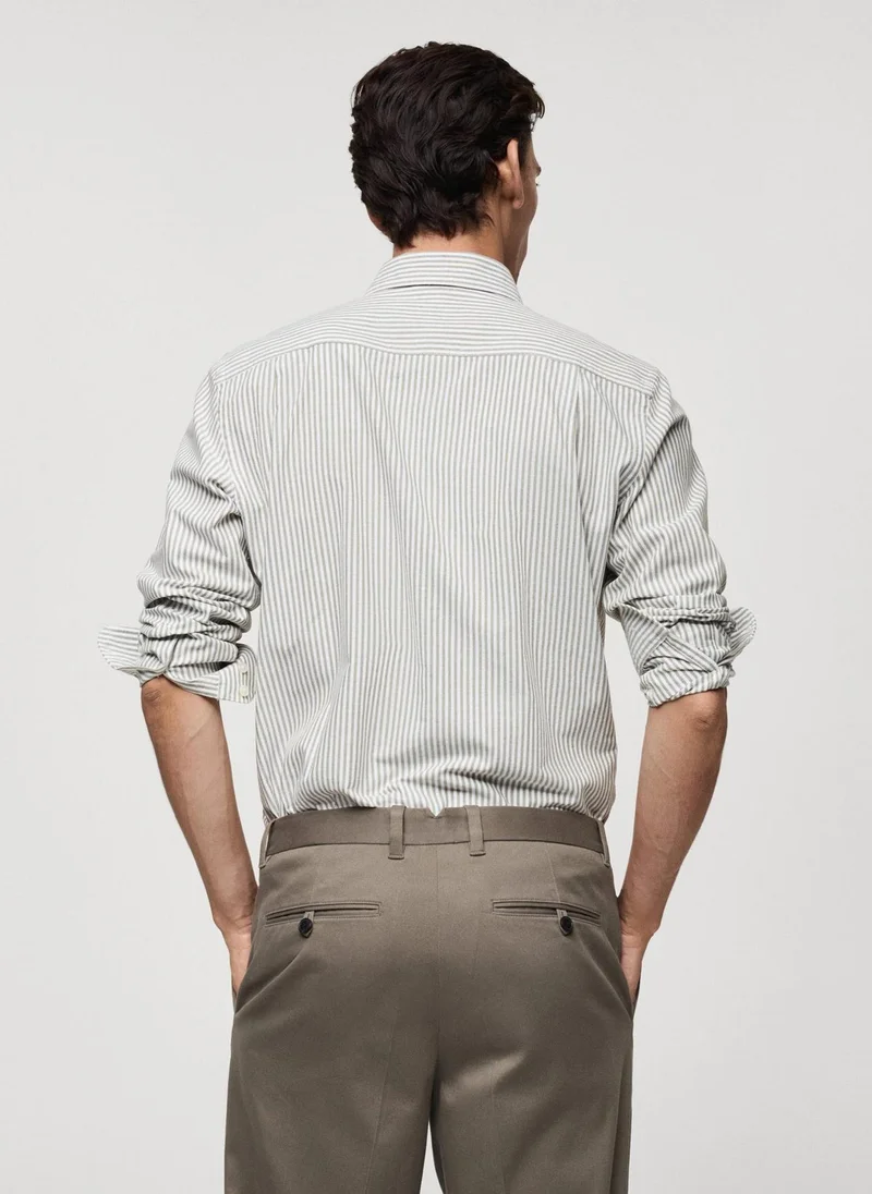 مانجو مان قميص كوداك بأكمام طويلة وقصة عادية