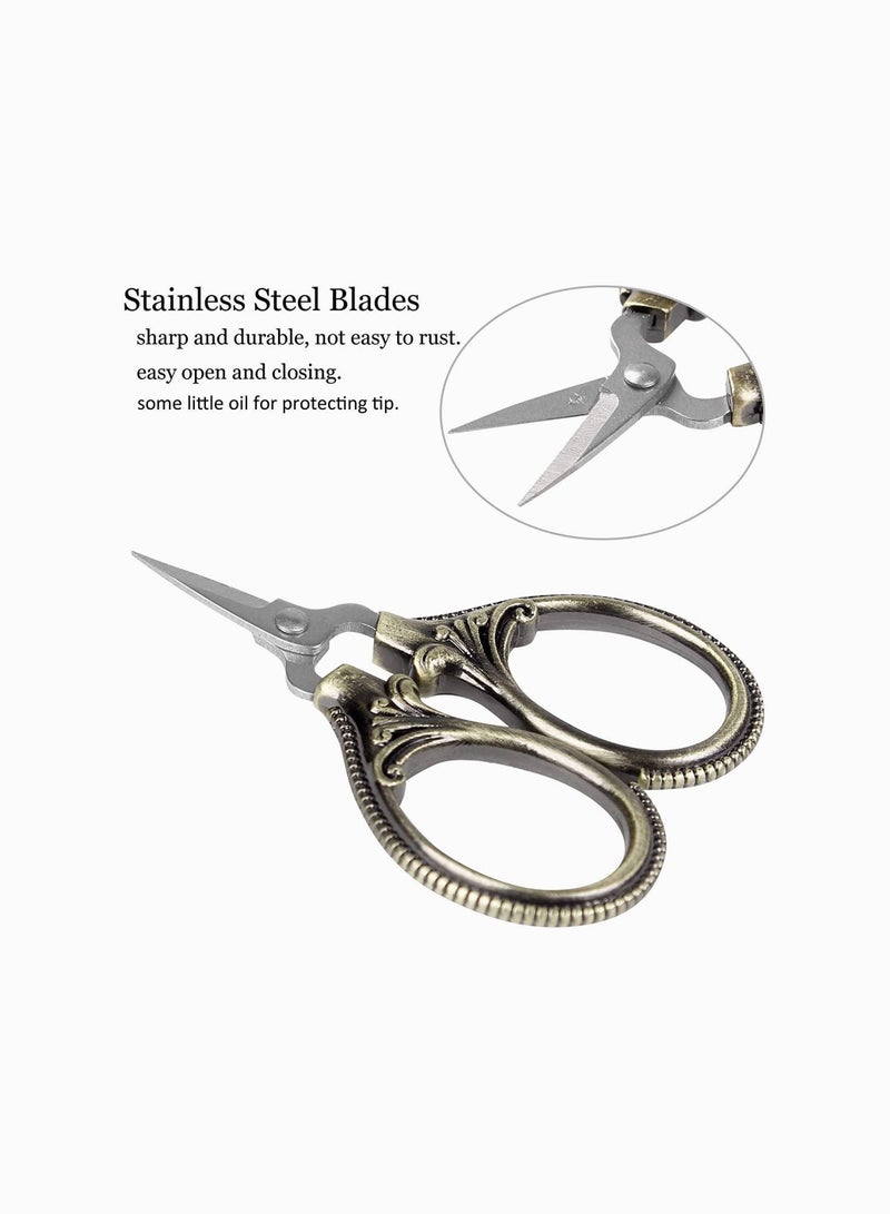 Y&D Sewing Scissors Embroidery Sharp Stainless Steel Tip for Manual Handicraft DIY Tool Arlt Work Needlepoint Crochet Bronze - Image 4