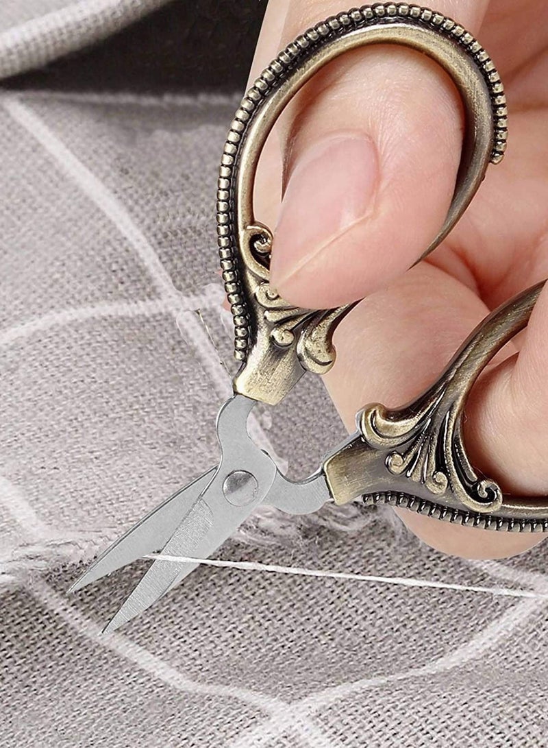 Y&D Sewing Scissors Embroidery Sharp Stainless Steel Tip for Manual Handicraft DIY Tool Arlt Work Needlepoint Crochet Bronze - Image 5