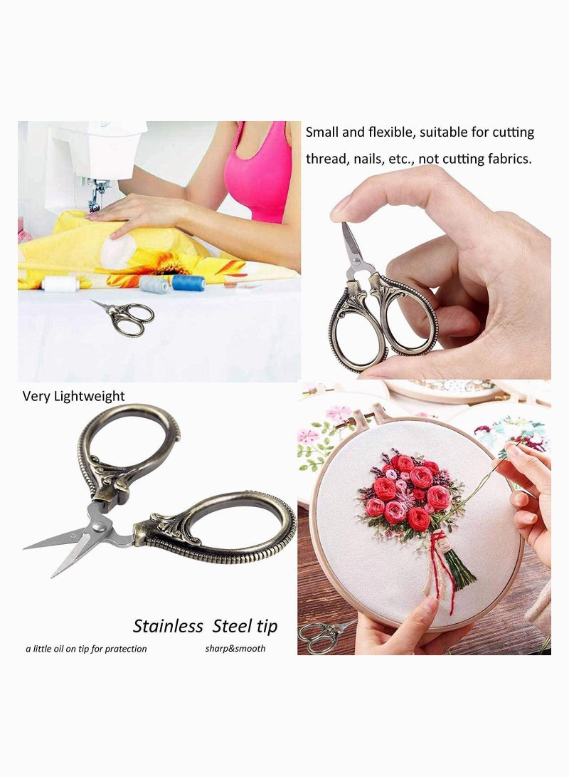 Y&D Sewing Scissors Embroidery Sharp Stainless Steel Tip for Manual Handicraft DIY Tool Arlt Work Needlepoint Crochet Bronze - Image 3