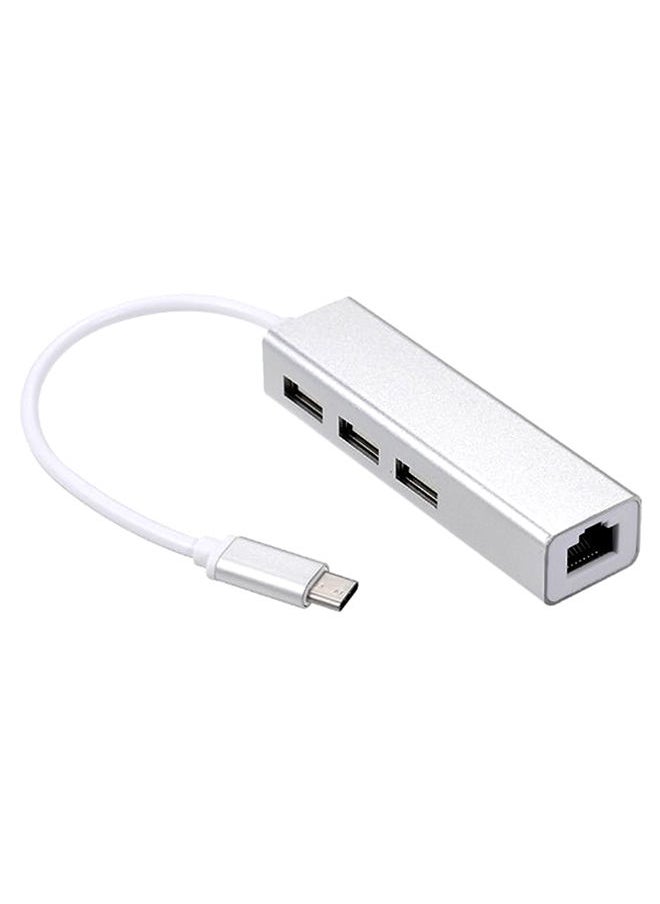 نيبمينينت - بطاقة محول موزع شبكة من منفذ USB إلى Type-C أبيض - Image 1