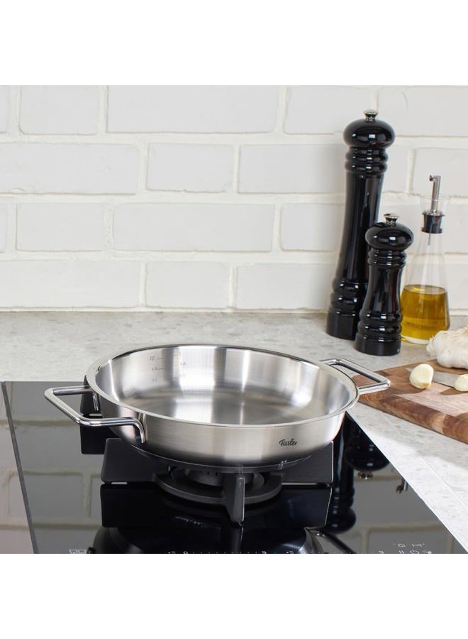 Fissler طقم فاسلر النقي - مقلاة، 9.5 بوصة، من الفولاذ المقاوم للصدأ، صنع في ألمانيا - مناسبة للطبخ بالحث - Image 4