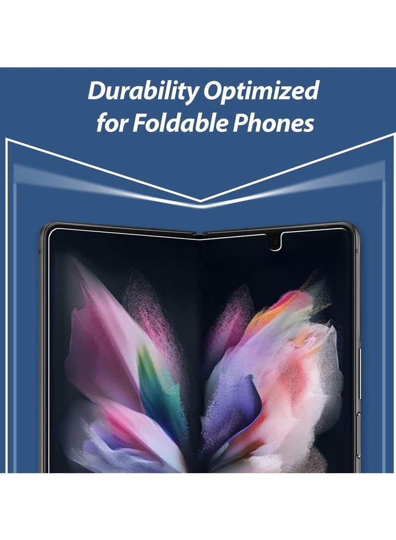 DUSALA 3 In 1 Screen Protector for Galaxy Z FOLD 3 Screen Protector film, Soft HD Clear Anti-Scratch Bubble-Free Full Coverage Screen front & back Protector Film for Galaxy Z FOLD 3 2021 - Image 3