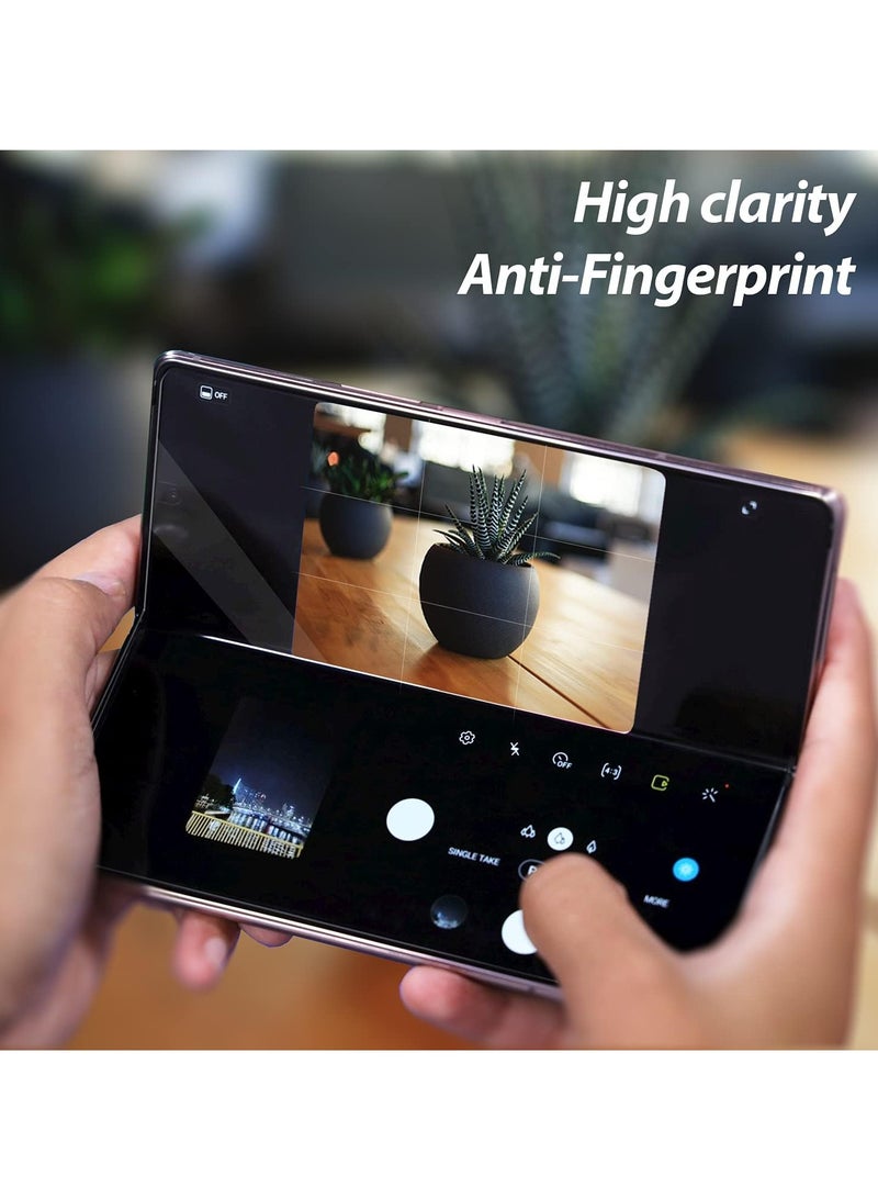 DUSALA 3 In 1 Screen Protector for Galaxy Z FOLD 3 Screen Protector film, Soft HD Clear Anti-Scratch Bubble-Free Full Coverage Screen front & back Protector Film for Galaxy Z FOLD 3 2021 - Image 4