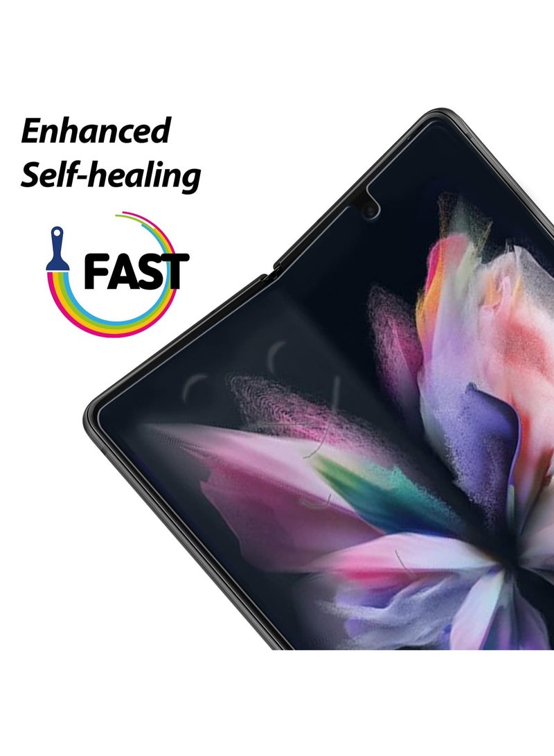 DUSALA 3 In 1 Screen Protector for Galaxy Z FOLD 3 Screen Protector film, Soft HD Clear Anti-Scratch Bubble-Free Full Coverage Screen front & back Protector Film for Galaxy Z FOLD 3 2021 - Image 5