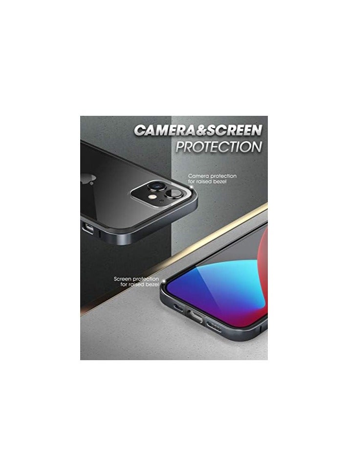 SUPCASE Unicorn Beetle Edge Series Case Designed for iPhone 12 / iPhone 12 Pro (2020 Release) 6.1 Inch, Slim Metal Frame Case with TPU Inner Bumper & Transparen Back (Black) - Image 4