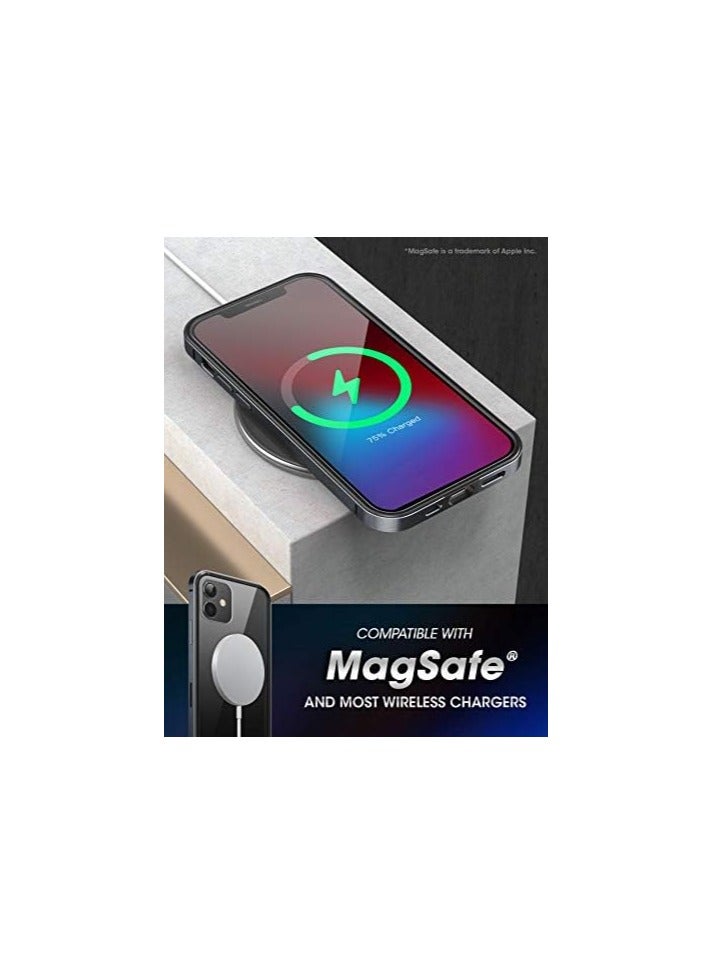 SUPCASE Unicorn Beetle Edge Series Case Designed for iPhone 12 / iPhone 12 Pro (2020 Release) 6.1 Inch, Slim Metal Frame Case with TPU Inner Bumper & Transparen Back (Black) - Image 5