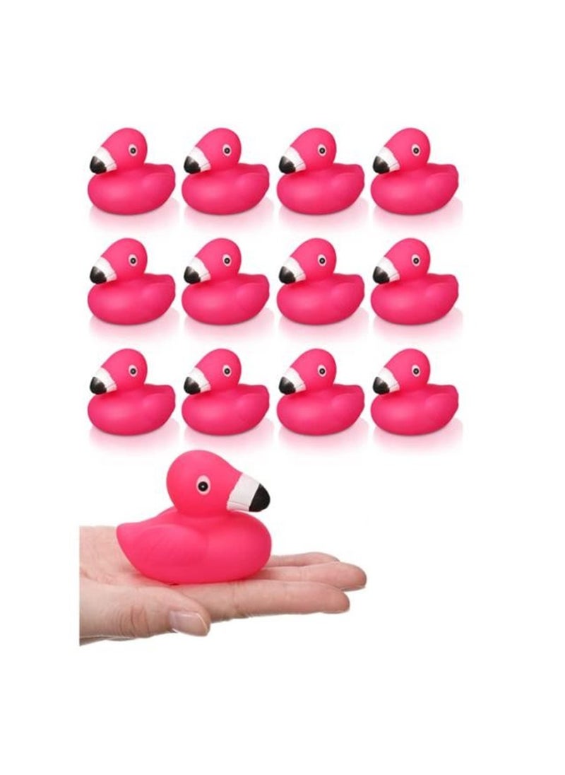 SYOSI - 12 Pcs Bulk Pink Flamingos Bath Toys for Shower Party Favors Decoration - Image 1