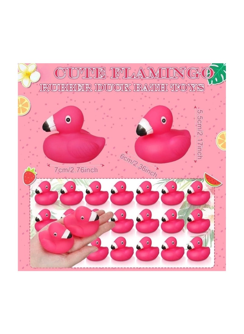 SYOSI - 12 Pcs Bulk Pink Flamingos Bath Toys for Shower Party Favors Decoration - Image 1