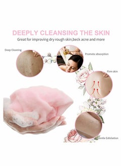 Excefore Bath Washcloth, Exfoliating Washcloth Towel 4PCS, Washcloth Nylon Beauty Skin Bath Wash Towel Sponge, Back Scrubber Washer for Shower, Body Scrub Rag Brush Loofah Exfoliator for Body Exfoliation  - Image 2