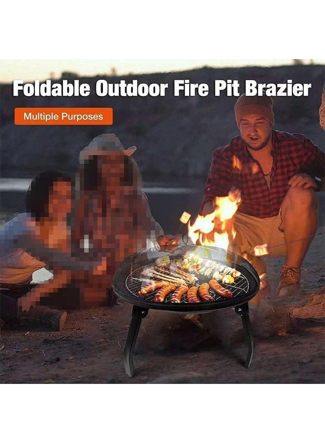 كادي ون موقد نار مع غطاء شبكي للرحلات و التخييم ، شواية فحم قابلة للطي مناسبة للاستخدام الداخلي و الخارجي - Image 4