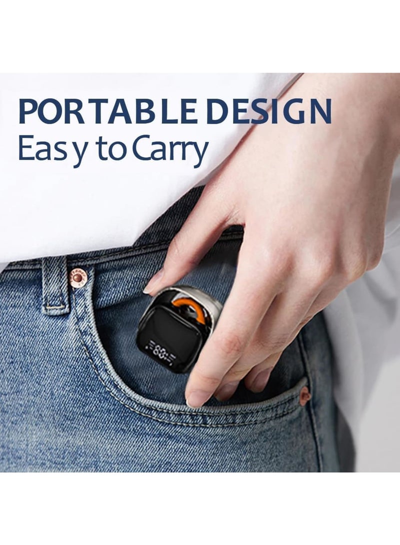 Bone Conduction Headphones, Wireless Bluetooth 5.3 Running Headphones, Bluetooth Bone Conduction Earbuds, Bone Conduction Headphones with LED Display Charging Case for Driving, Home, Office - Image 3