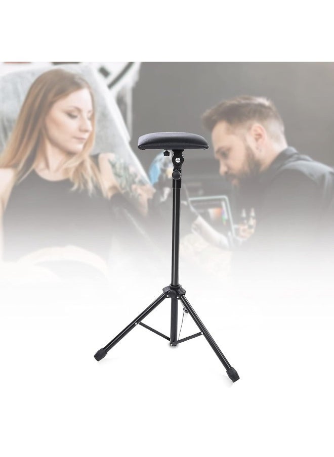 klarako - Tattoo Armrest, Adjustable Height and Angle Tattoo Workstation Arm Rest Tattoo Stand Soft Sponge Pad PU Leather Tattoo Arm Leg Armrest for Studio Salon Tattoo (Tripod Stand) - Image 1