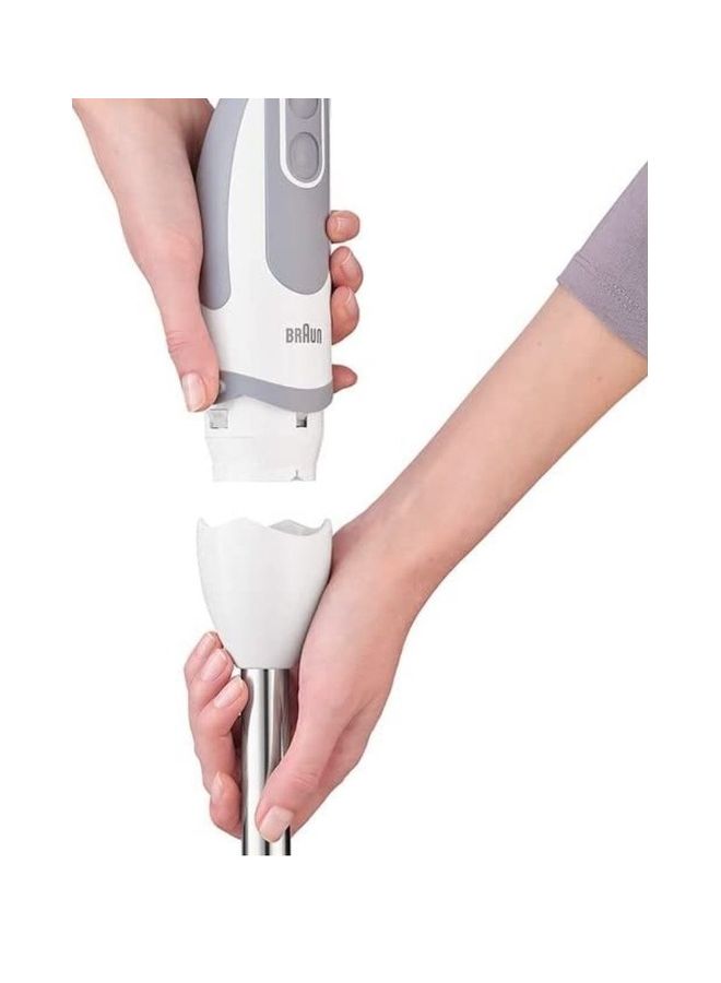 BRAUN House Hold Hand Blender, Plastic 1000 W MQ 5200 White and Grey - Image 4