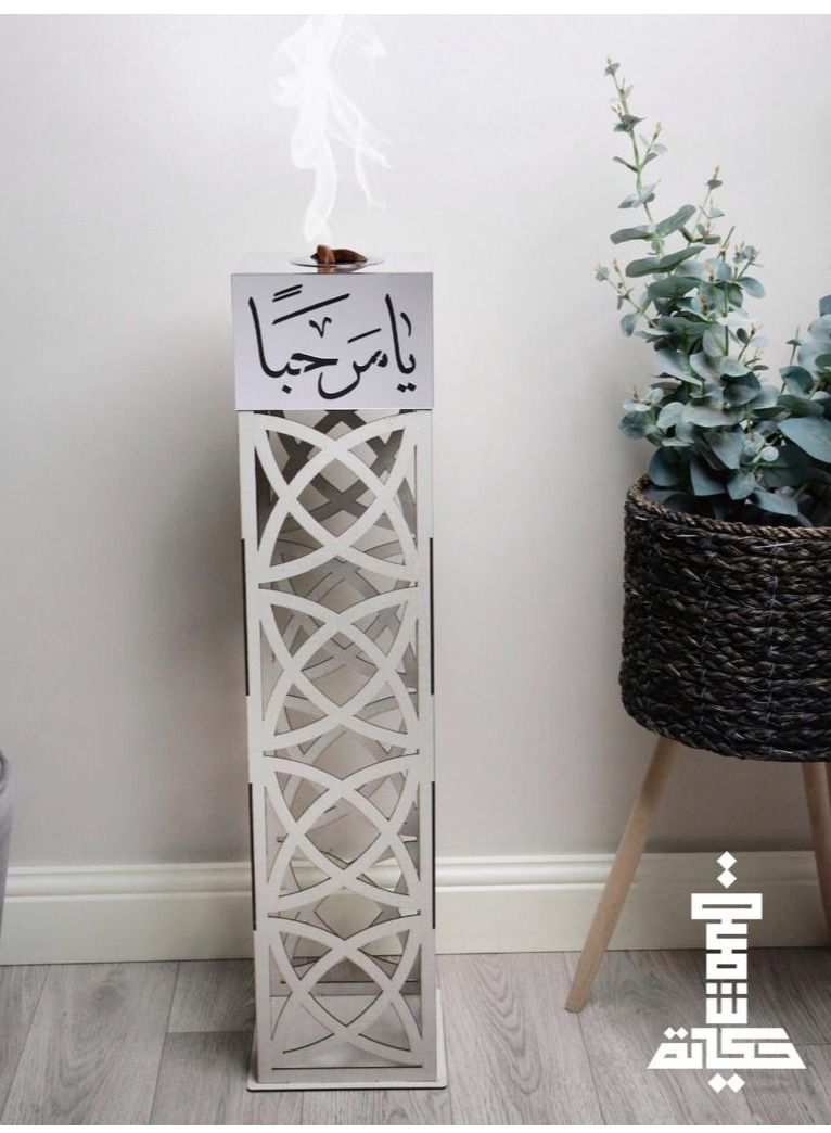 حكاية شمعة مبخرة استقبال سلفر بعبارة يامرحبا