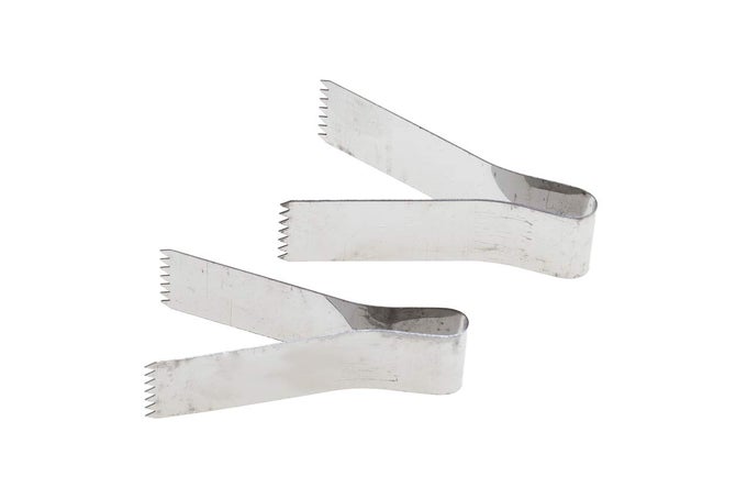 2PCS 24 PASTRY TONGS MAAMUL COOKIE MAKER SERVICE DOUGH SCRAPER PRESS STAINLESS STEEL