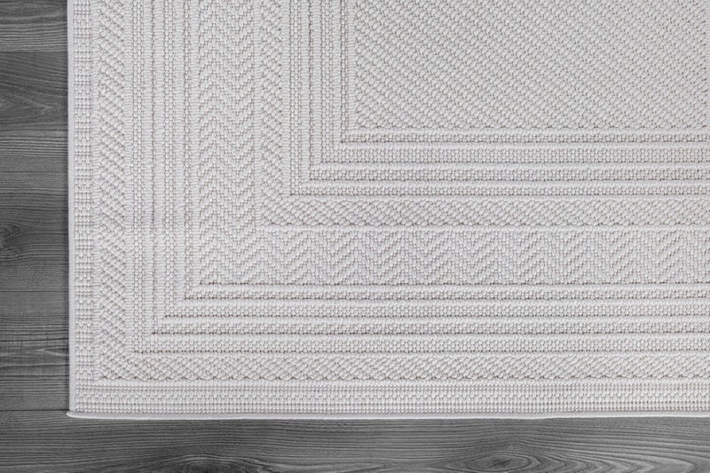 Luul Home Micro Loop Indoor Rug White 5x7 Boho Geometric Neutral Area Rugs for Living Room Soft Luxury Modern Low and High Pile Durable Stain Resistant Non-Shedding Indoor Area Carpet 5 x 7 - Image 5