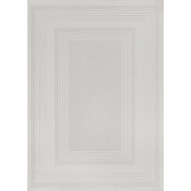 Luul Home Micro Loop Indoor Rug White 5x7 Boho Geometric Neutral Area Rugs for Living Room Soft Luxury Modern Low and High Pile Durable Stain Resistant Non-Shedding Indoor Area Carpet 5 x 7 - Image 2