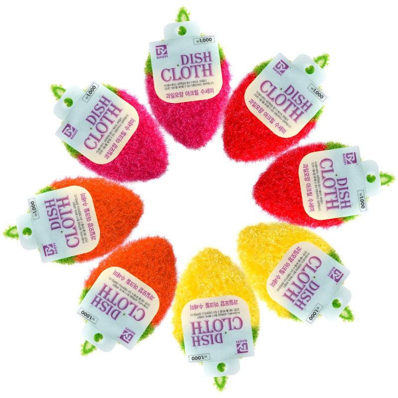 8Pcs Acrylic DishPot Scrubbers for Kitchen Dish WashingWashcloth HandKnitted Washing Rags Towel NonScratch for Stainless SteelMixed Color