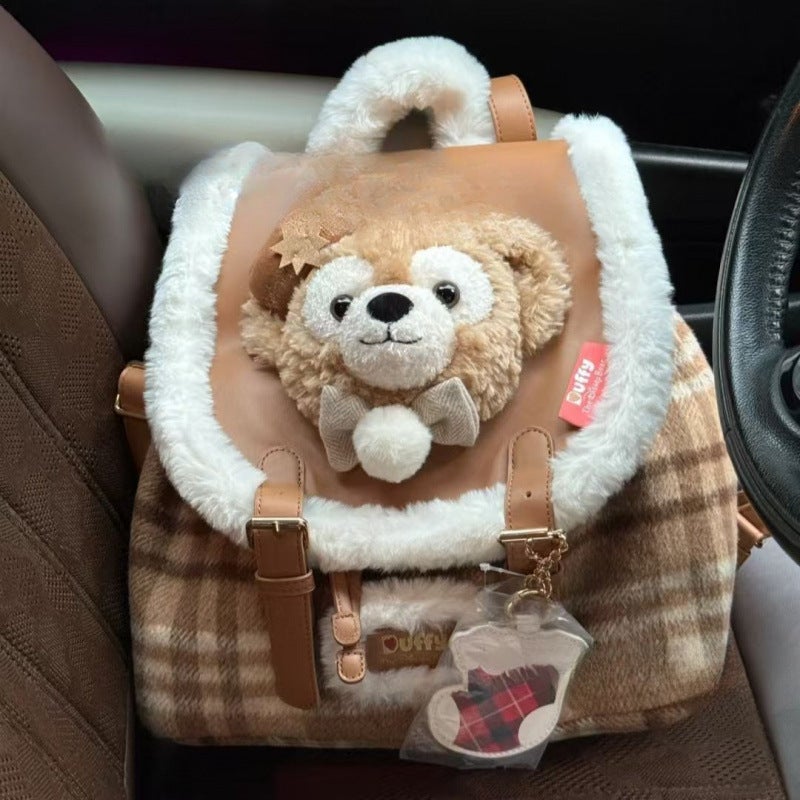 Winter New Duffy Christmas Backpack Plush Backpack School Bag Large Capacity - Image 2