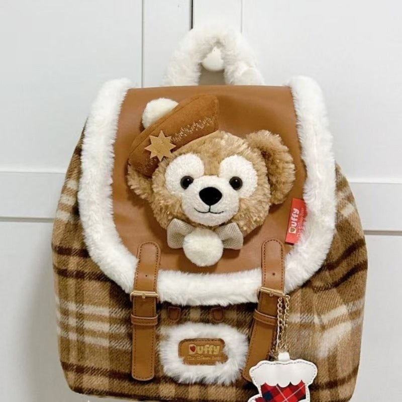 Winter New Duffy Christmas Backpack Plush Backpack School Bag Large Capacity - Image 5
