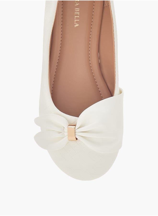 Flora Bella By Shoexpress Girls Bow Detail Ballerina With Slip On Closure  - Image 4