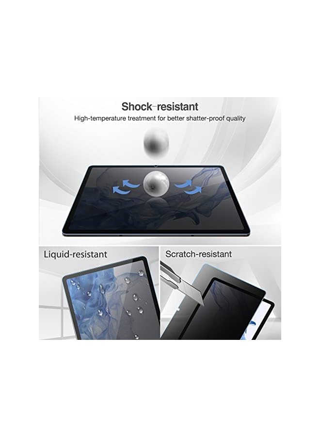 Procases Privacy Screen Protector For 11 Inch Galaxy Tab S8 2022 (X700 / X706) / Galaxy Tab S7 2020 (T870 / T875 / T878), Anti-Spy Tempered Glass Screen Film Guard - Image 4