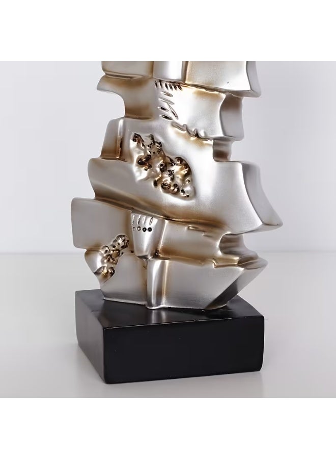 erorex Contemporary Elegant Large Violin Resin Sculpture - Modern Art Decor for Wine Cabinet, Study, or Music-Themed Events - Golden Accents & Black Base - Perfect for Home or Office Display - Image 4