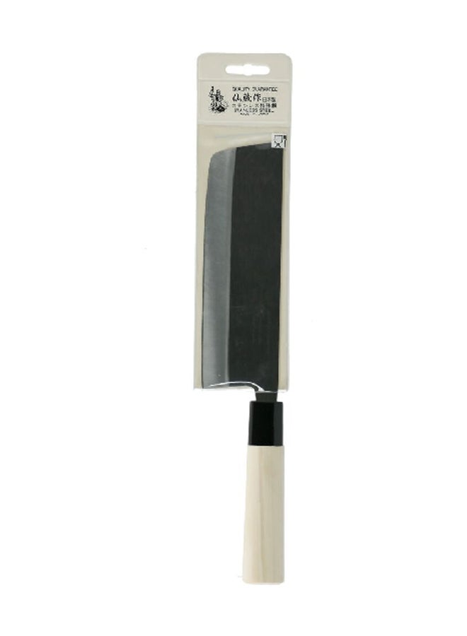Stainless Steel Open Stock Kitchen Knife White and Black 0.9 x 14.6 x 2.4 Inch WH-2