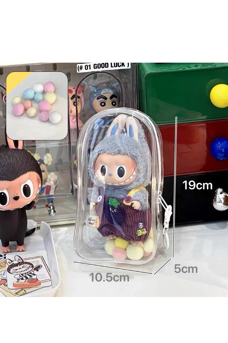 Transparent Doll Dust Bag - for Plush Toy Storage & Display, Fits Cute Character Dolls - Image 3