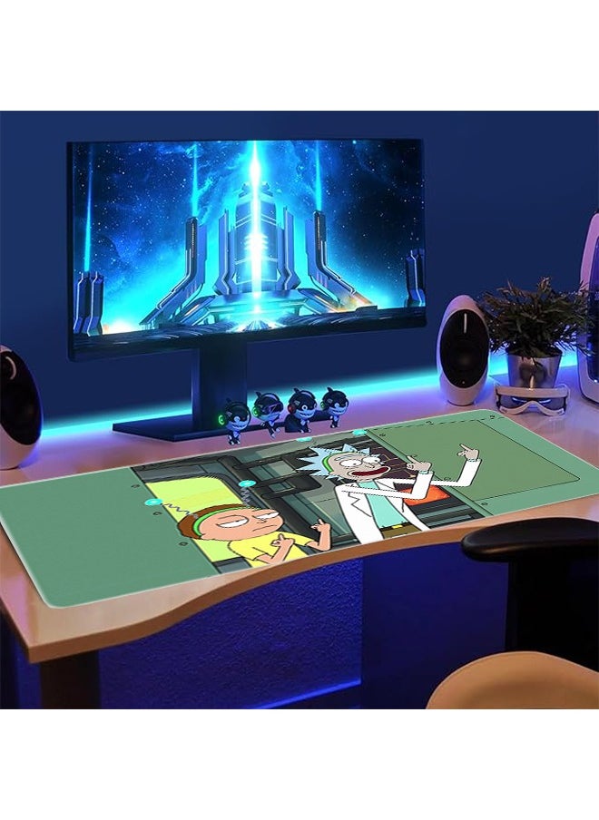 GKK - Large Mouse Pad Extended Gaming Non-Slip Rubber Base Office Desk Keyboard Mouse Pads (300 * 800 * 3mm）Rick and Morty - Image 1