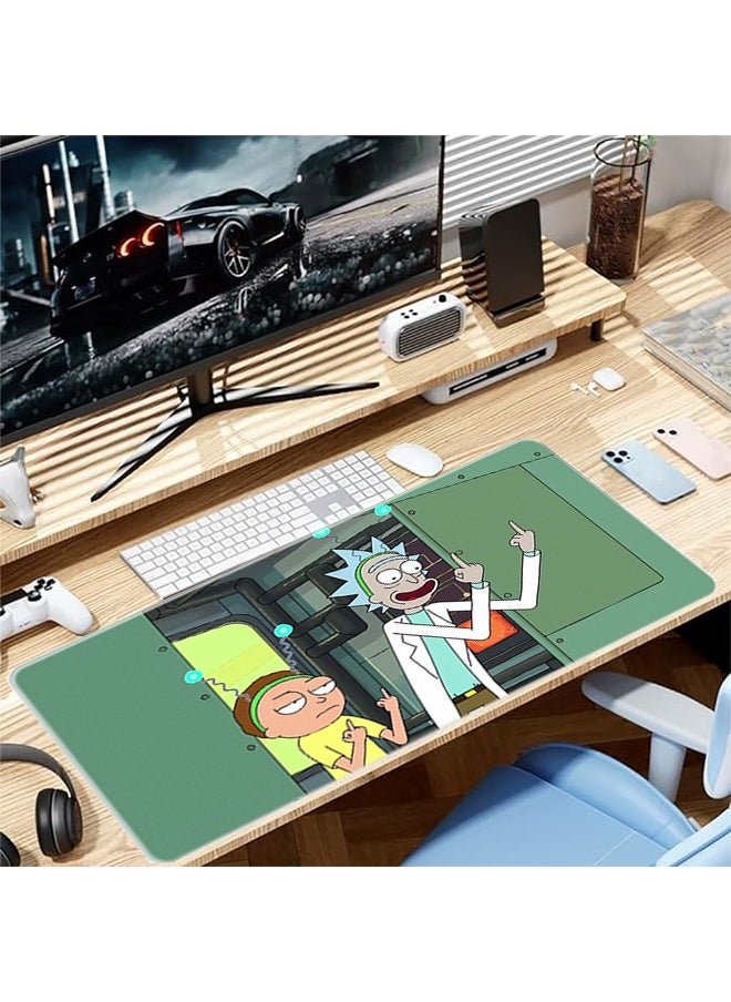 GKK - Large Mouse Pad Extended Gaming Non-Slip Rubber Base Office Desk Keyboard Mouse Pads (300 * 800 * 3mm）Rick and Morty - Image 1