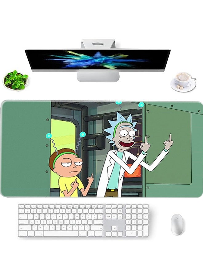GKK - Large Mouse Pad Extended Gaming Non-Slip Rubber Base Office Desk Keyboard Mouse Pads (300 * 800 * 3mm）Rick and Morty - Image 1