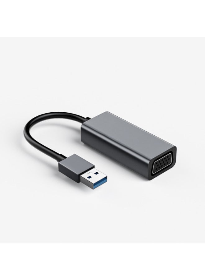 USB To VGA Video Adapter USB To VGA Converter Computer Display HD Line 1080P-Colour:Matte Black - Image 3