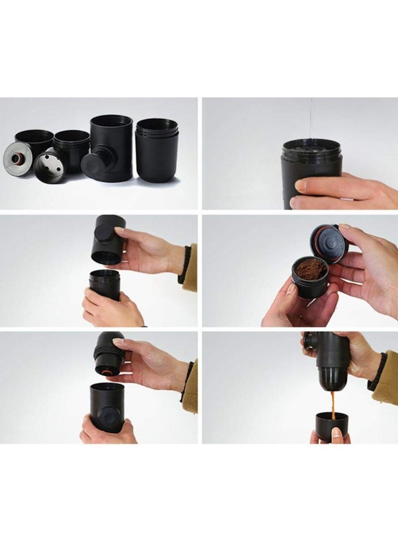 Bukela Mini Coffee Machine Portable Coffee Maker Manual Espresso Maker for Home Outdoor Travel - Image 4