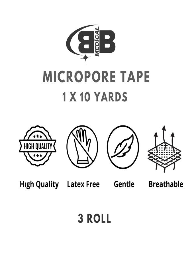 BUNNY BUGGS BB Micropore Tape - Tan, 1" Wide -3 Count -Health & Beauty- BEGİE - Image 3