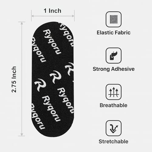 Ryqoru 120 PCS Bowling Thumb Tape (Fast Release Black) – Pre-Cut Finger Insert Grip Tape for Bowlers, 1" x 2.75" Protective Tape, No Residue, Breathable - Image 2
