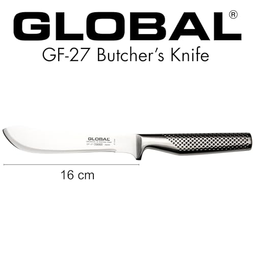 GLOBAL سكين جزار ثقيلة الوزن مقاس 7 بوصات من جلوبال - فولاذ مقاوم للصدأ ياباني، حافة حادة كالشفرات، مصنوعة في اليابان، GF-27 - Image 3