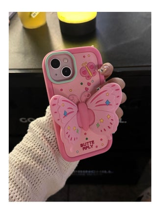 butterfly bracket silicone case suitable for iphone13/14 pro -Pink - pzsku/Z77E856FBE3A6EF9AF7C7Z/45/1744457006/500b7feb-2eb9-43bd-97c2-de537e360707